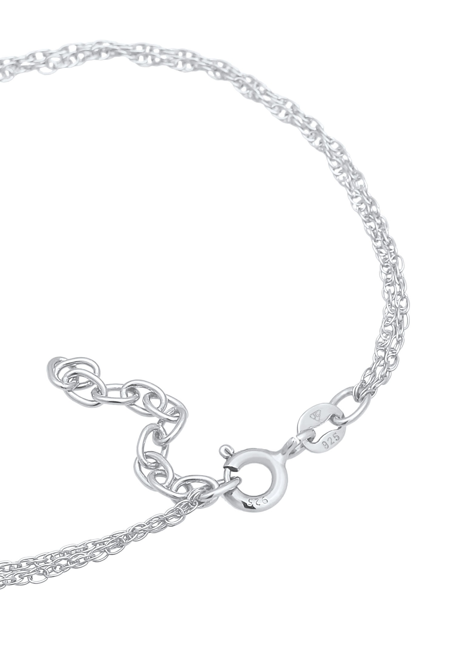 Elli Collier à maillons pour dames en argent sterling 925 : rond, fin, torsadé et réglable.