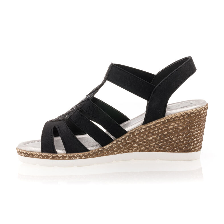 Sandalias negras para mujer / Zapatos de punta abierta