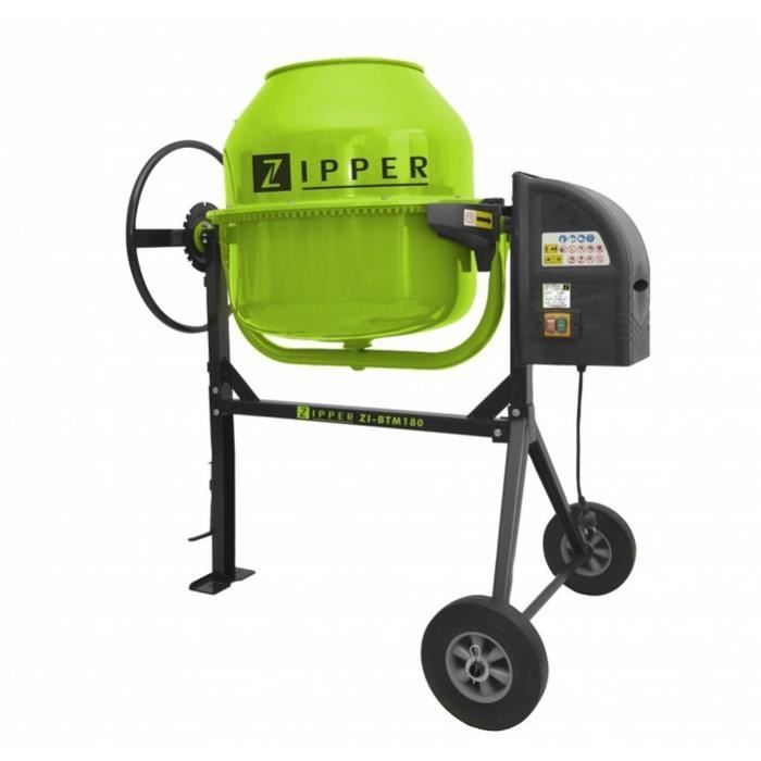 Hormigonera - ZIPPER - ZI-BTM180 - 800W - 180L - Construcción robusta