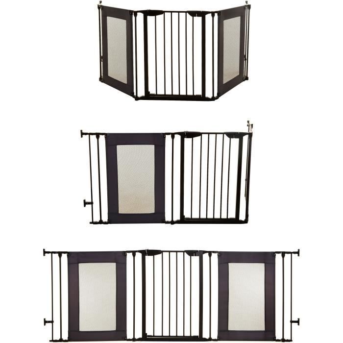 Cancello di sicurezza - DREAMBABY - DENVER - 3 pannelli - 85,5-200 x 74 cm - Bidirezionale - Nero