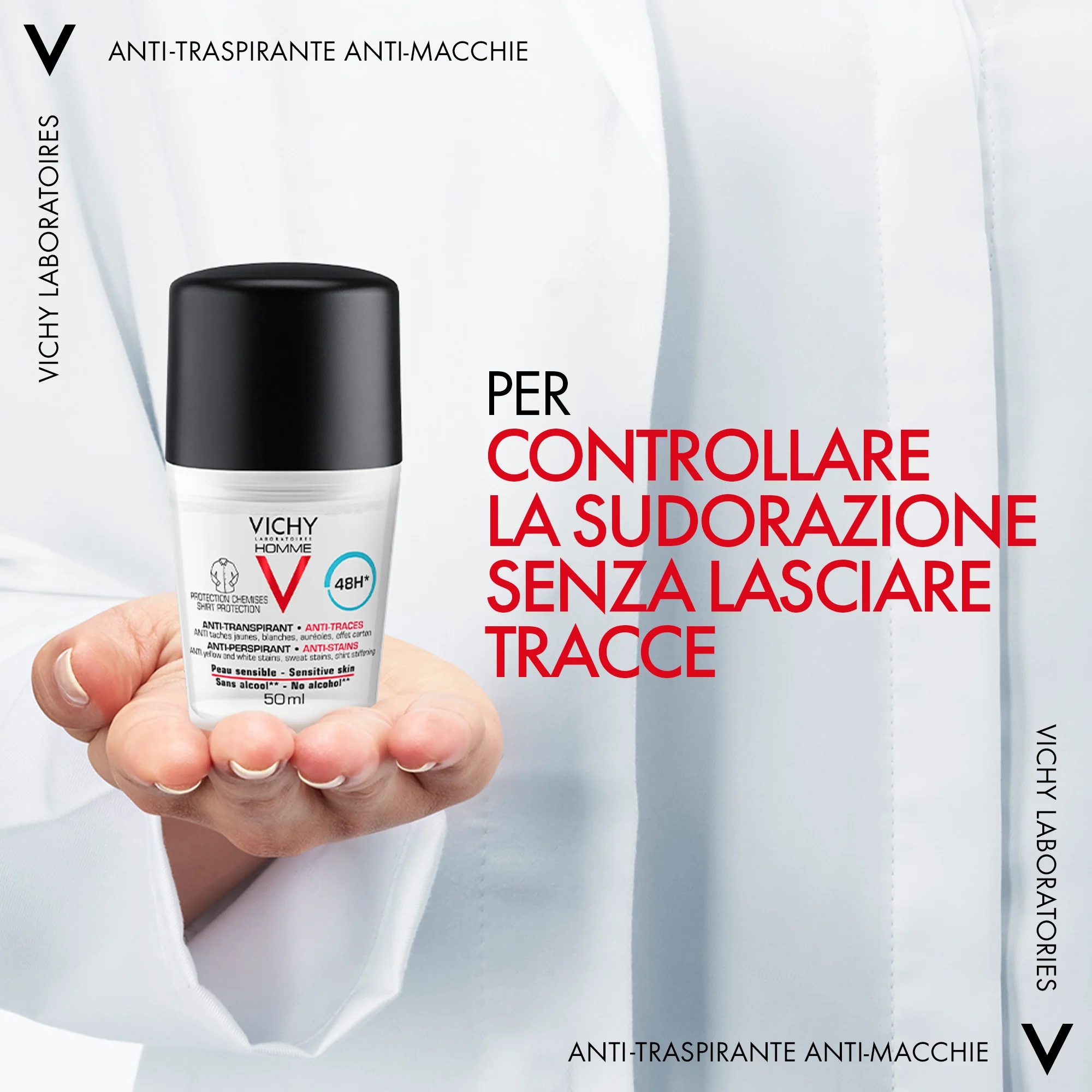 VICHY Vichy Homme Deo Anti-Stain 50 ml Antitranspirant