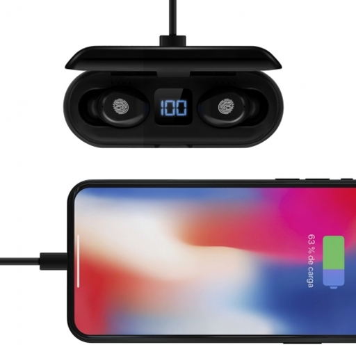 Fones de ouvido Smartek IPX7 Bluetooth + Power Bank