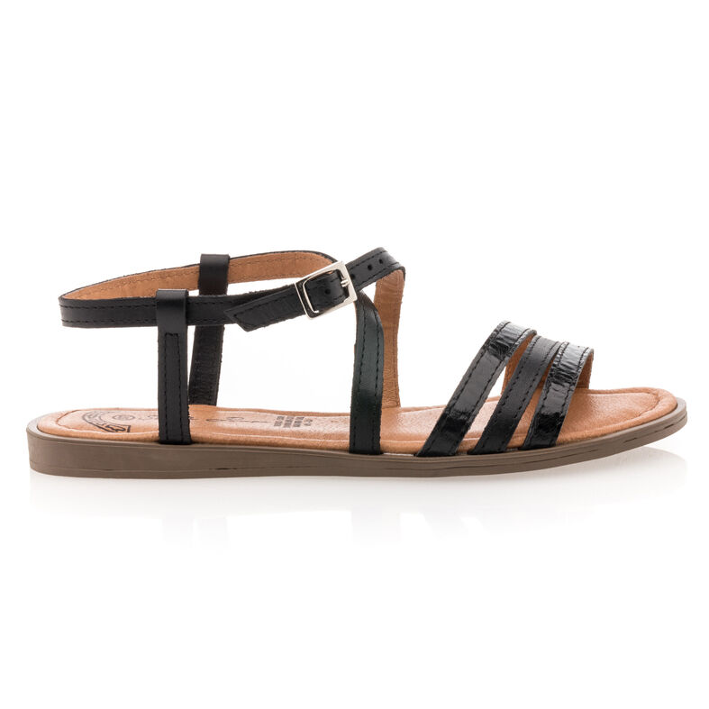 Svarte sandaler / sko med åpen tå til dame