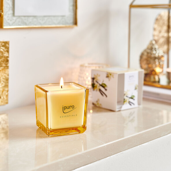 Scented candle ESSENTIALS soft vanilla, set of 6
