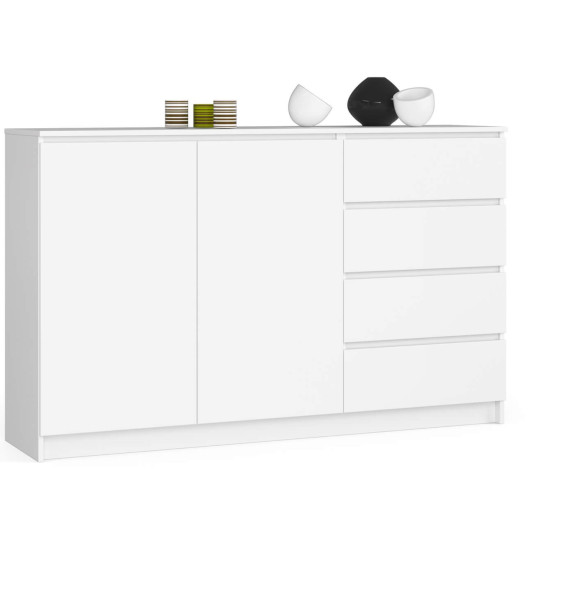 Komoda AKORD K013 Biała 160 cm Biały mat 160x40x99 cm