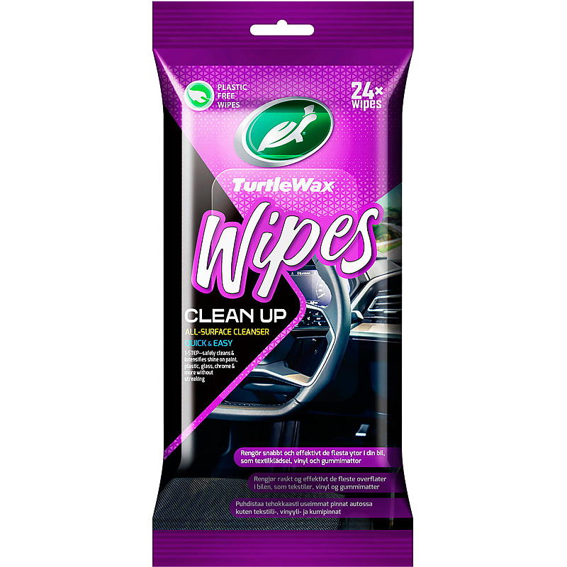 Toallitas de limpieza Turtle Wipes, paquete plano, cera Turtle