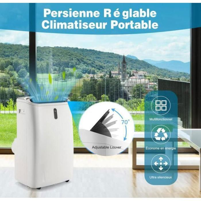 RELAX4LIFE 14000 BTU Stille Draagbare Airconditioner - Slimme App-bediening - Luchtkoeler voor 40m² - Energieklasse A