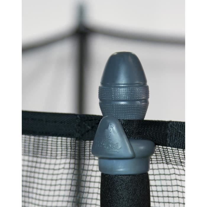 KANGUI Twin Trampoline Ø 305cm - Green - with net, ladder, and protective cover