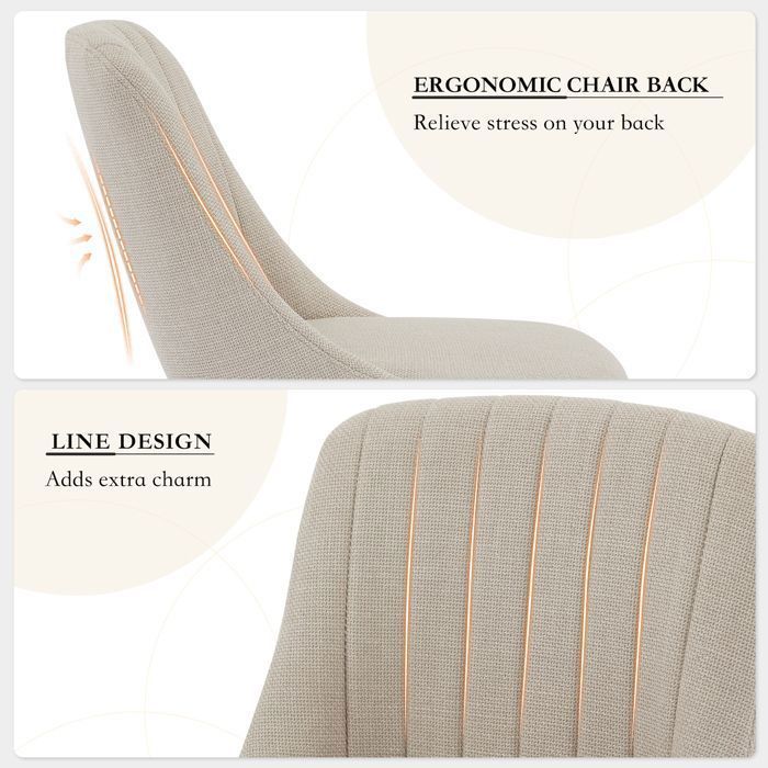 SET OF 4 DINING CHAIRS - HELLO - Scandinavian - BEIGE