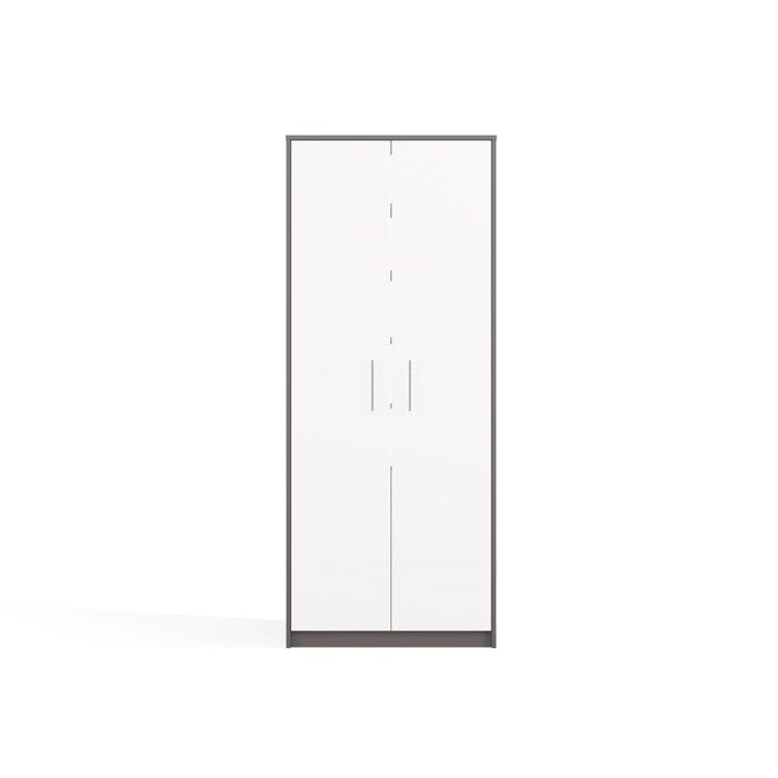 PARLA - Armario de 6 estantes - 180x74x35cm - Mueble de almacenamiento - Roble y blanco