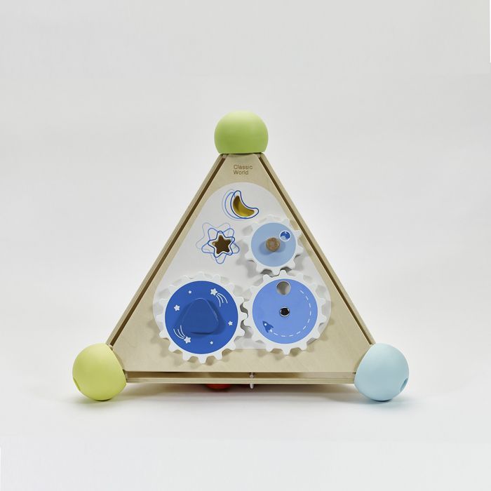 Cubo attività piramidale in legno - Multicolore - 30 cm - Per bambini dai 2 anni in su
