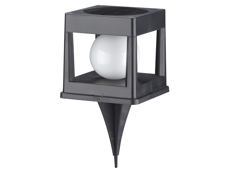 Lampa solarna Cubo LED z neutralną barwą światła czarna