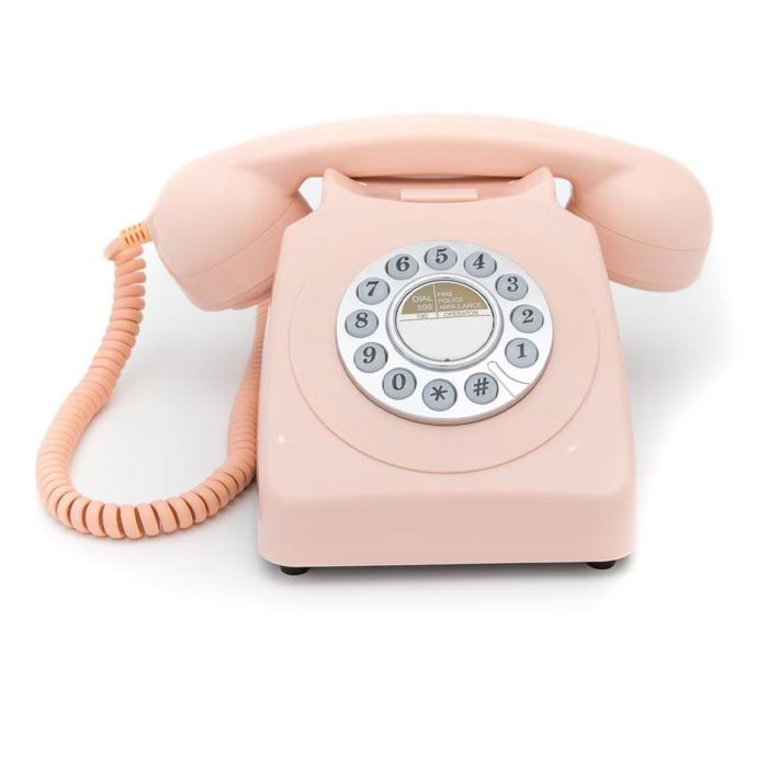Téléphone fixe - GPO - 746 PUSH - Rétro - Bouton poussoir - Rose