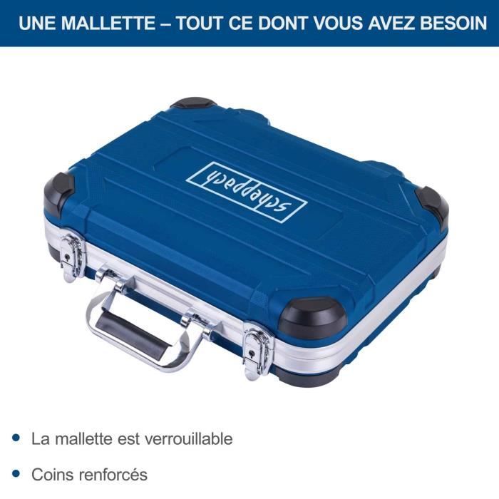 Malette à outils de 135 pièces - SCHAPPACH - TB170 - Outils en acier chrome vanadium - Mallette verrouillable