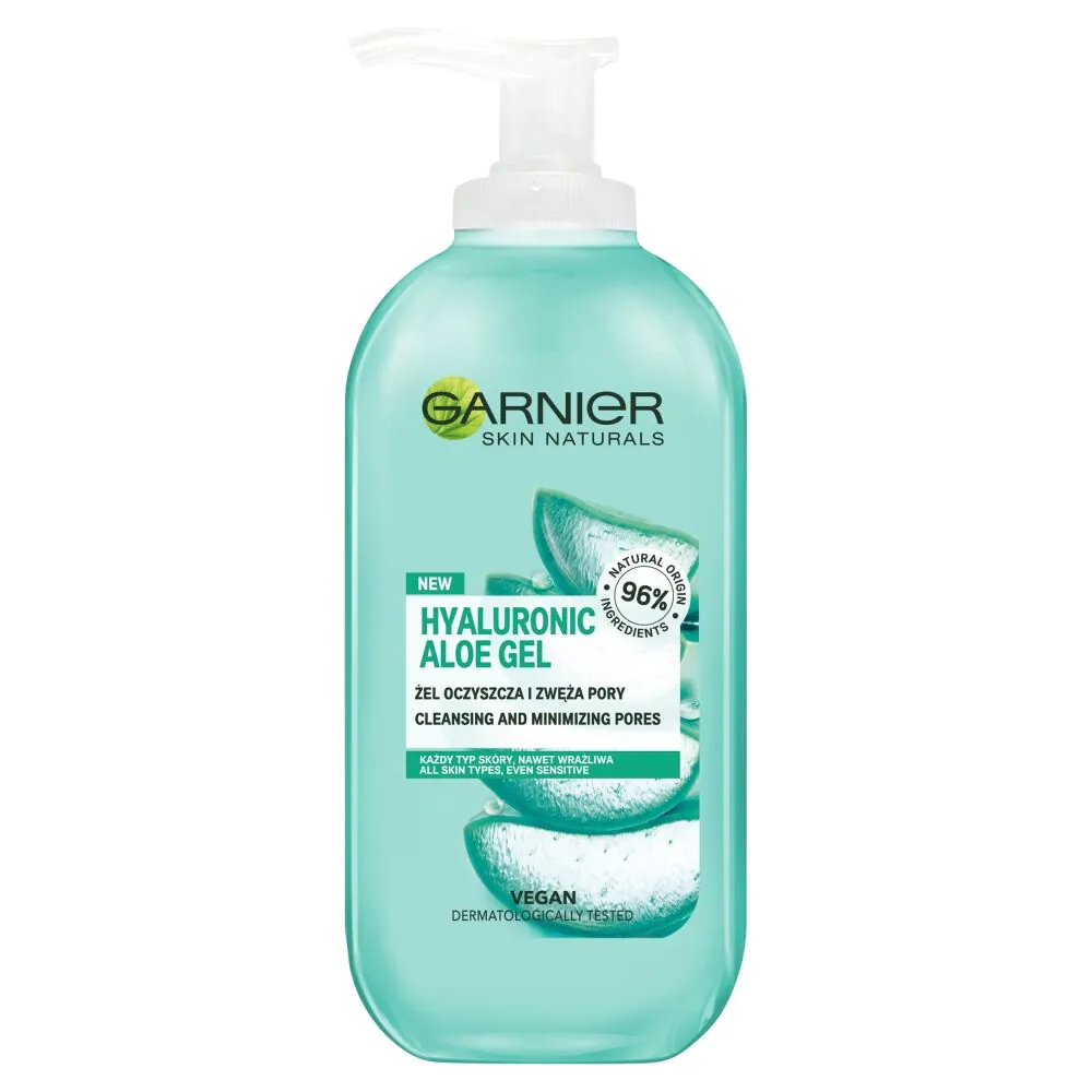 Garnier Hyaluronic Aloe Żel oczyszczający żel do mycia twarzy z kwasem hialuronowym i aloesem
