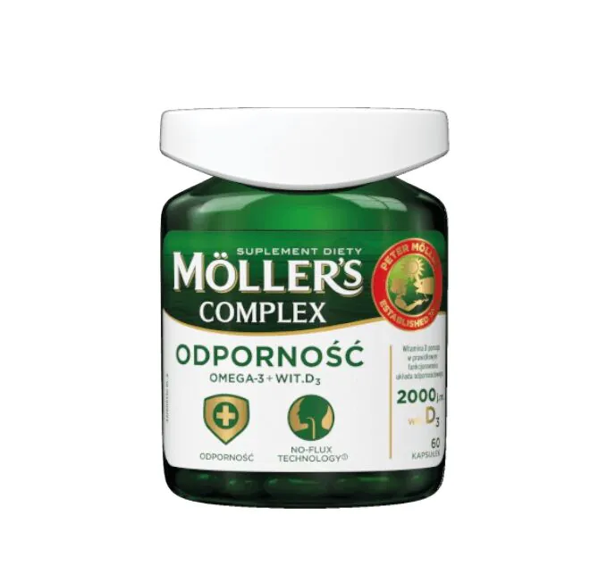 Mollers Complex, Kwasy omega-3 oraz witaminy D3 i K2, Kapsułki