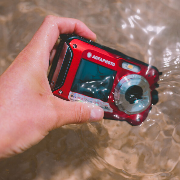 Wasserdichte Digitalkamera Realishot WP8000, rot