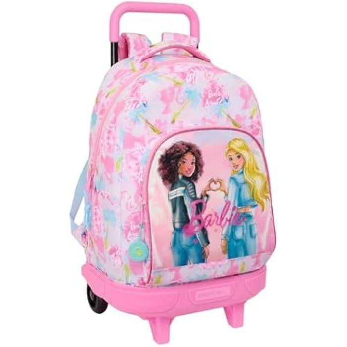 Mochila com rodinhas - SAFTA - BARBIE PAINTERLY - Compacta - Removível - Confortável