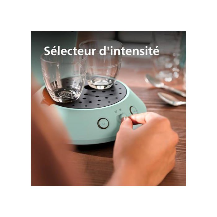 Machine à café à dosettes - Philips - Senseo Original Plus - Coffee Boost - 2 tasses - Vert Désert