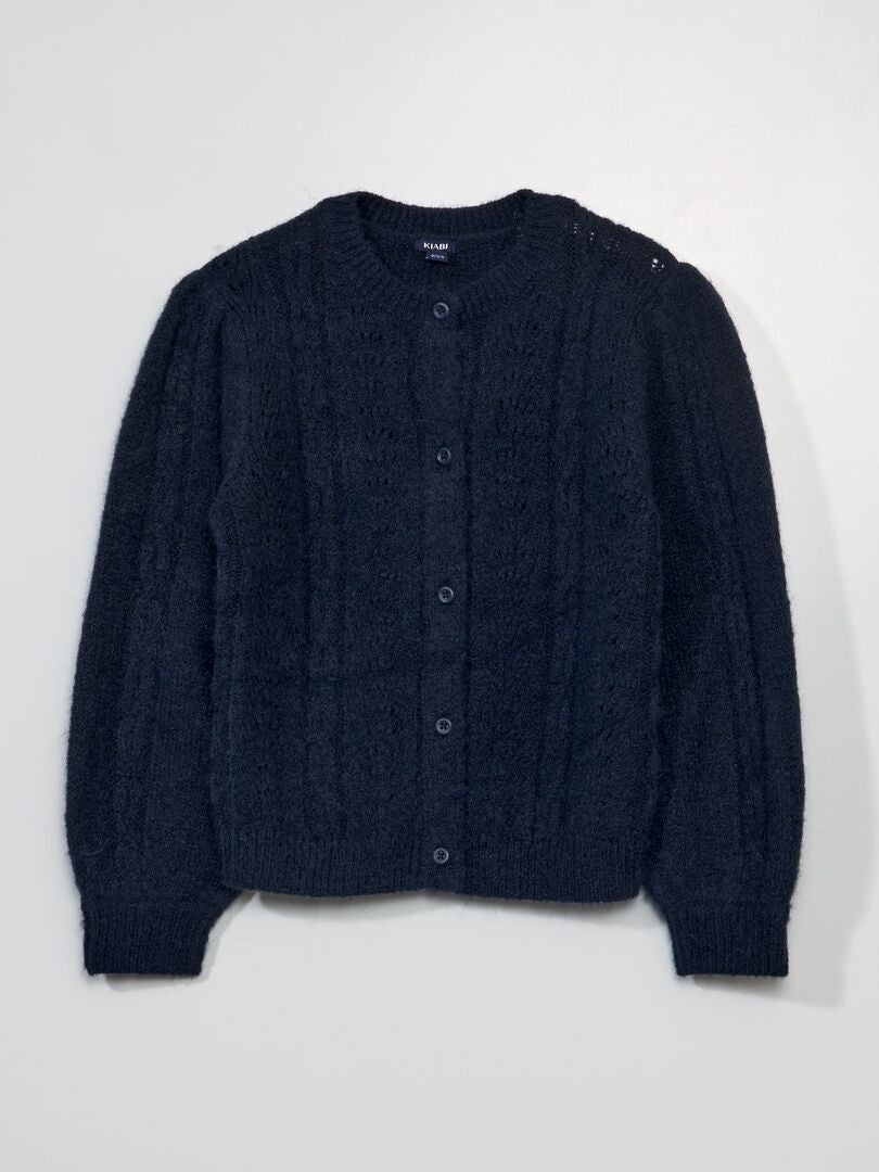 Opengebreid vest - BLAUW