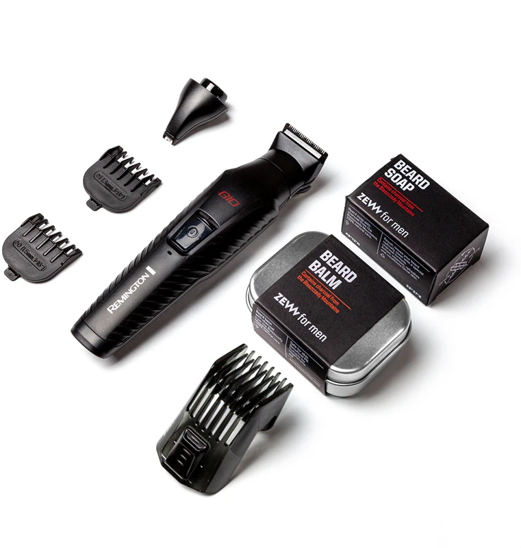 Kit de aparador de barba e corpo Zew For Men Remington G10 Graphite