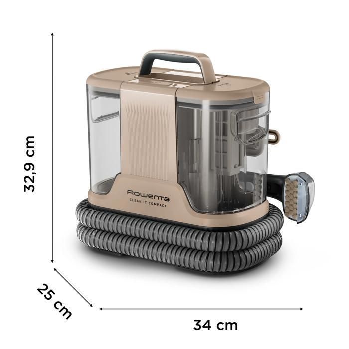Rowenta Clean It Compact, Limpiador de alfombras, Quitamanchas, Limpiador portátil, Rápido y fácil, Diseño compacto, IN3010F0