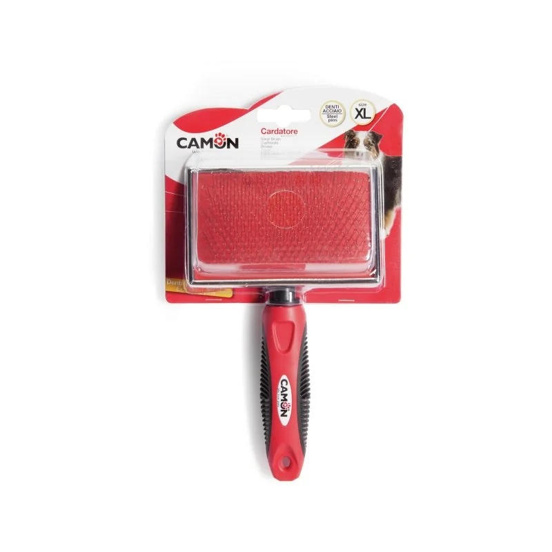 Pente CAMON com dentes de aço curvos. Pente tamanho L com dentes extra longos e curvos.