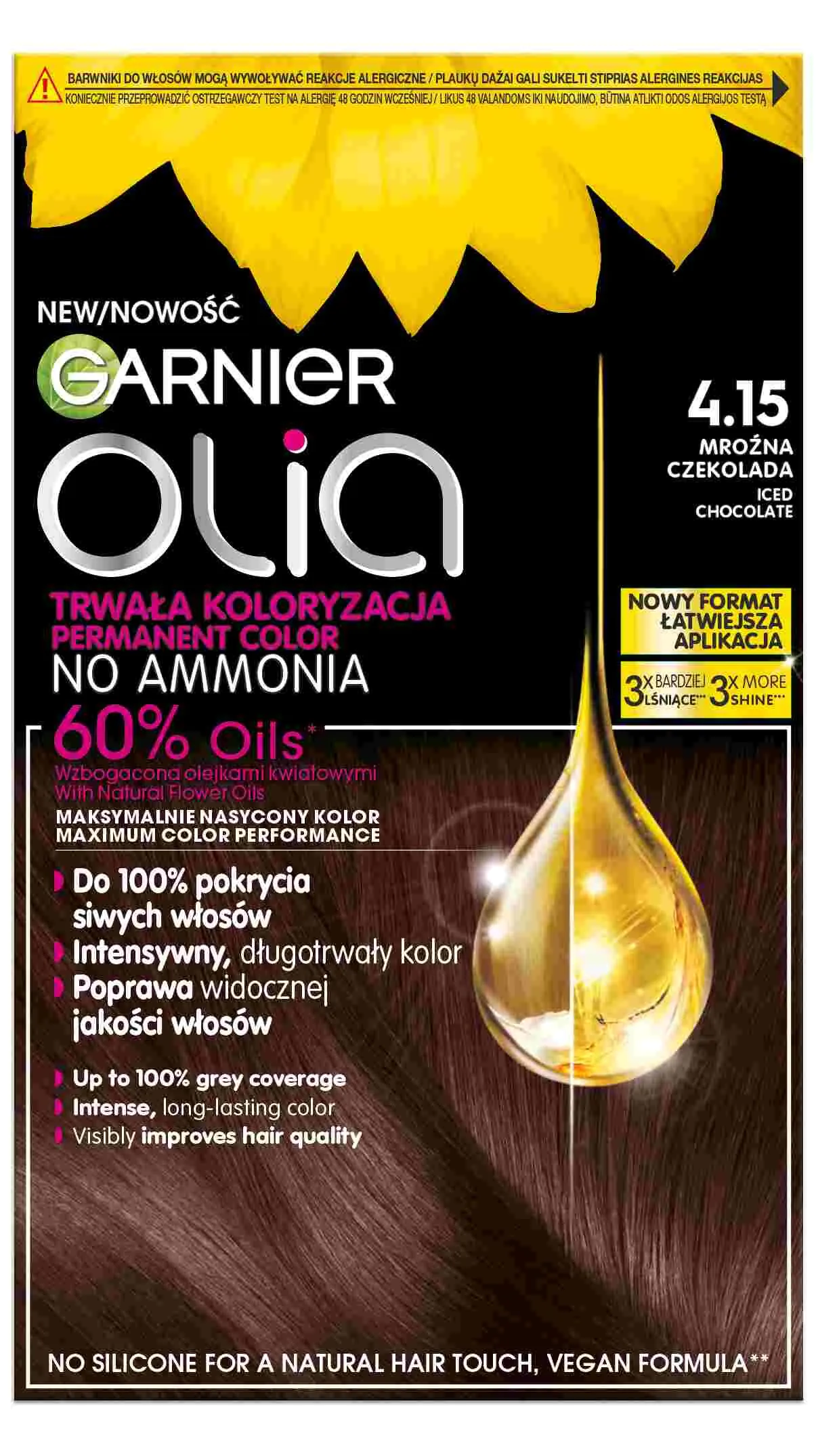 Garnier Olia Farba do włosów 4.15 Iced Chocolate