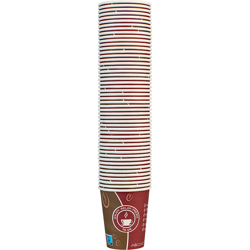 Snabbpappersmugg för 50-pack, 2,5 dl