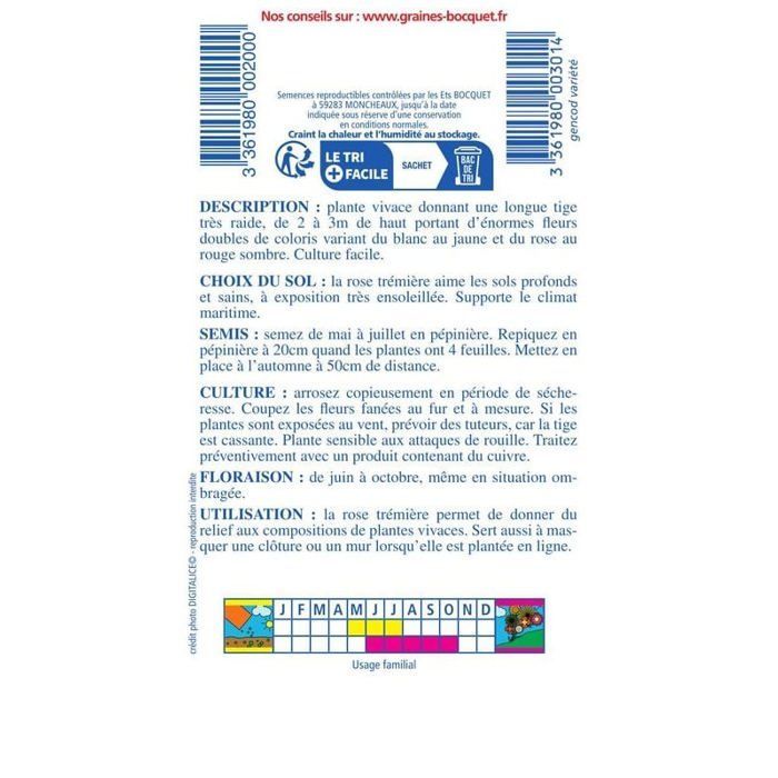 Semilla - Malva real - Chater de doble variedad
