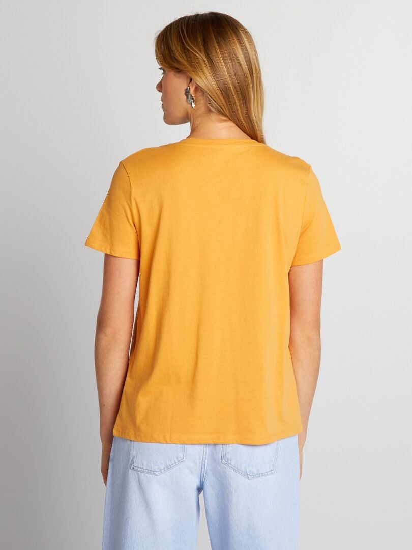 Eenvoudig T-shirt - ORANJE