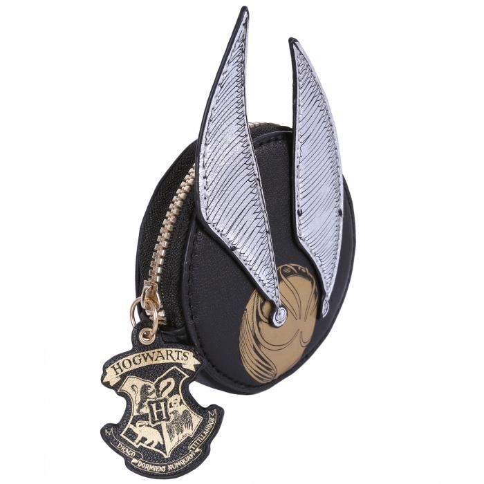 Cartera redonda negra - Harry Potter - Quidditch - Hogwarts - Cuero
