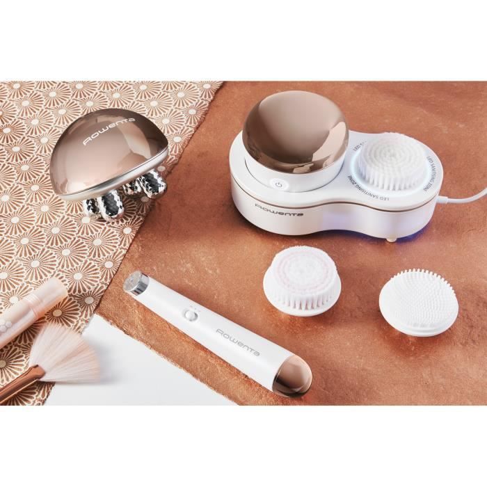 Rowenta LV4020F0 Facial Cleansing Brush, Radiance Booster, 1-Minute Routine, Removes Makeup, Cleanses, Can Be Used Under Water, Evens Complexion