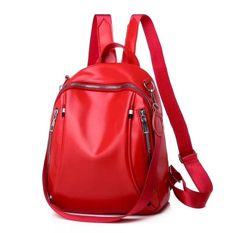 Zaini da donna alla moda con doppia cerniera, grande capacità, borse da viaggio per ragazze adolescenti, tracolla removibile, zaini da donna