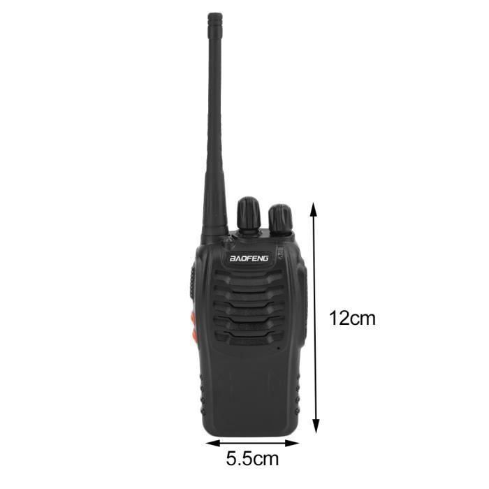 2 walkie-talkies Baofeng BF-888S de 16 canales, banda de señal de 400-470 MHz, radio bidireccional de 3 km.