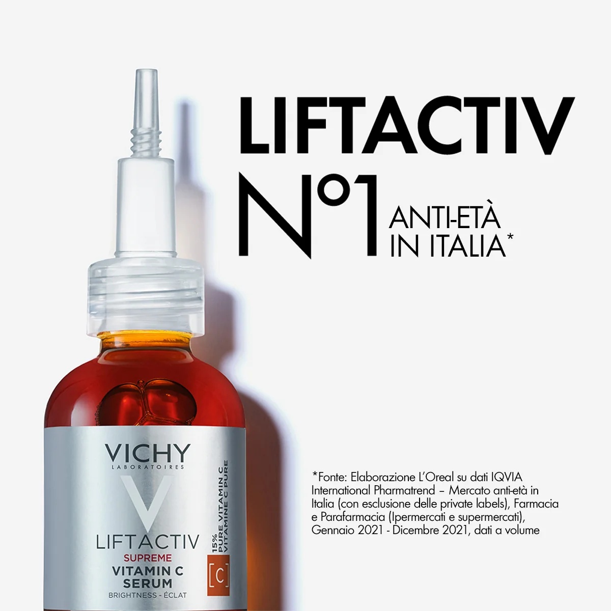 VICHY Liftactiv Supreme Serum mit Vitamin C 20 ml – revitalisierend und antioxidativ