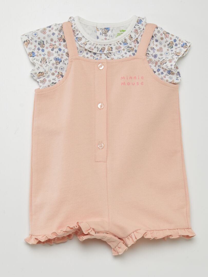 2-delige Disney-set bestaande uit een tuinbroek en een T-shirt - ROZE
