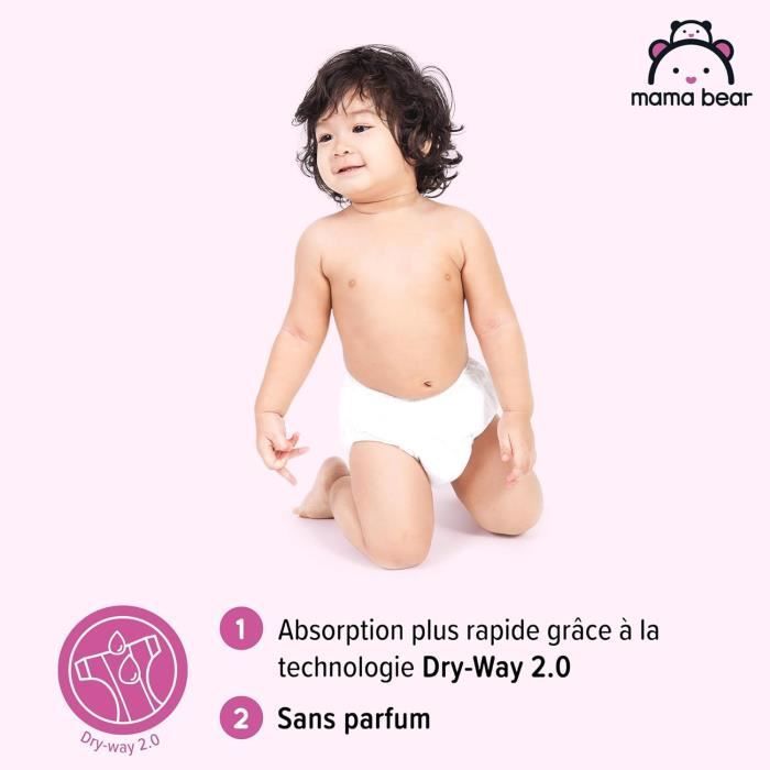 Mama Bear Disney Ultra Absorberende Babyluiers, Maat 5+ 11-17 kg, Wit, 144 stuks (2 verpakkingen van 72) - MAANDVERPAKKING