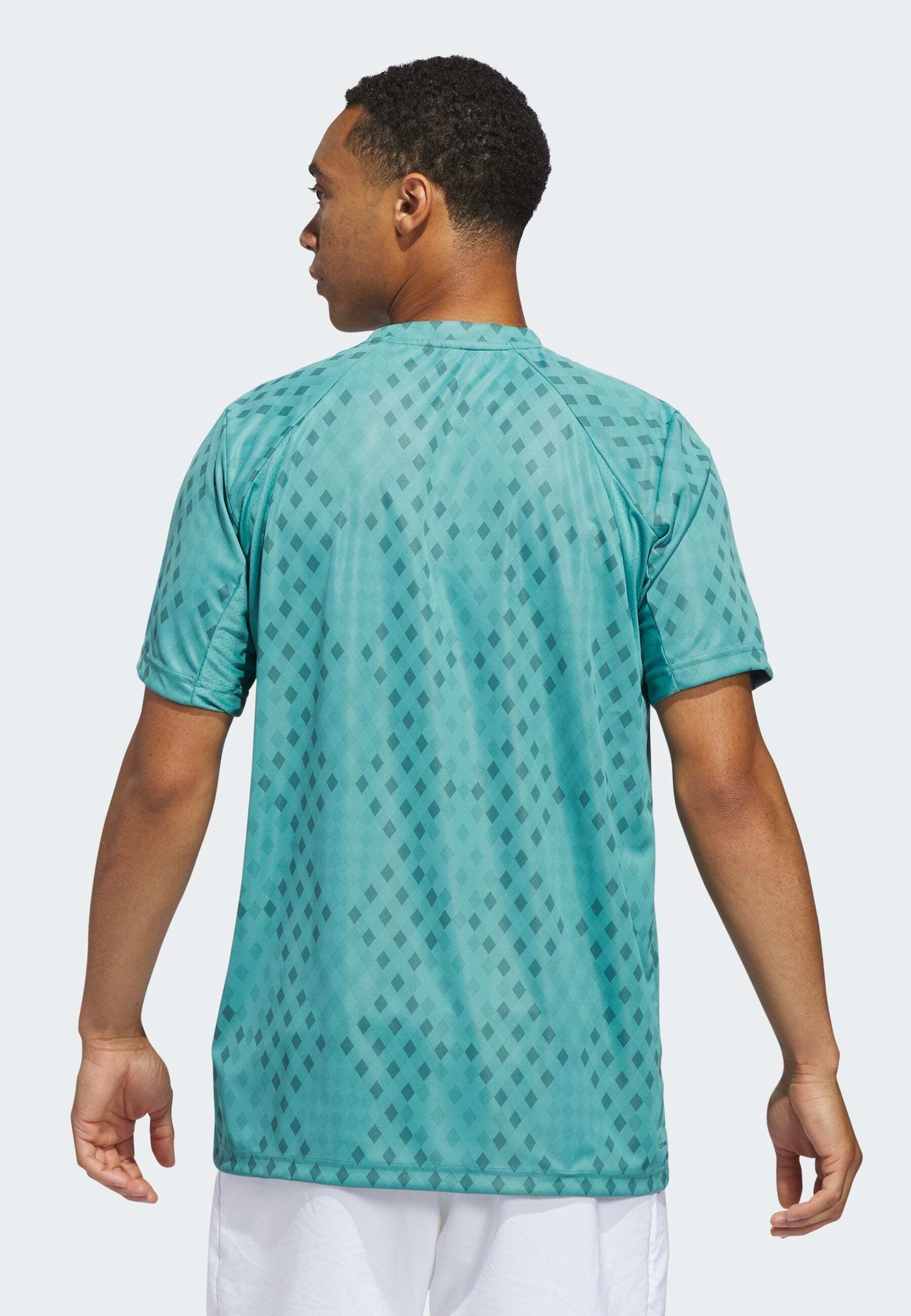 adidas Performance CLUB GRAPH T-shirt - T-shirt met print - poedergroenblauw/tweedehands groenblauw