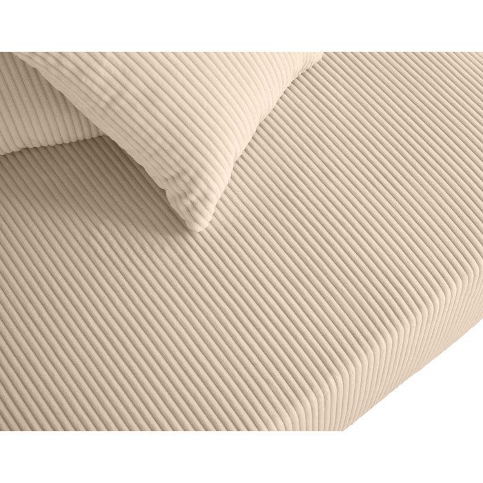 Edinburgh – Wendbares 5-Sitzer-Ecksofa – in Cord – Beige