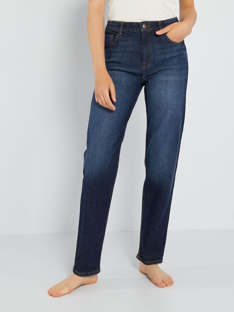 Normale pasvorm, hoge taille jeans - maat 34L - blauw
