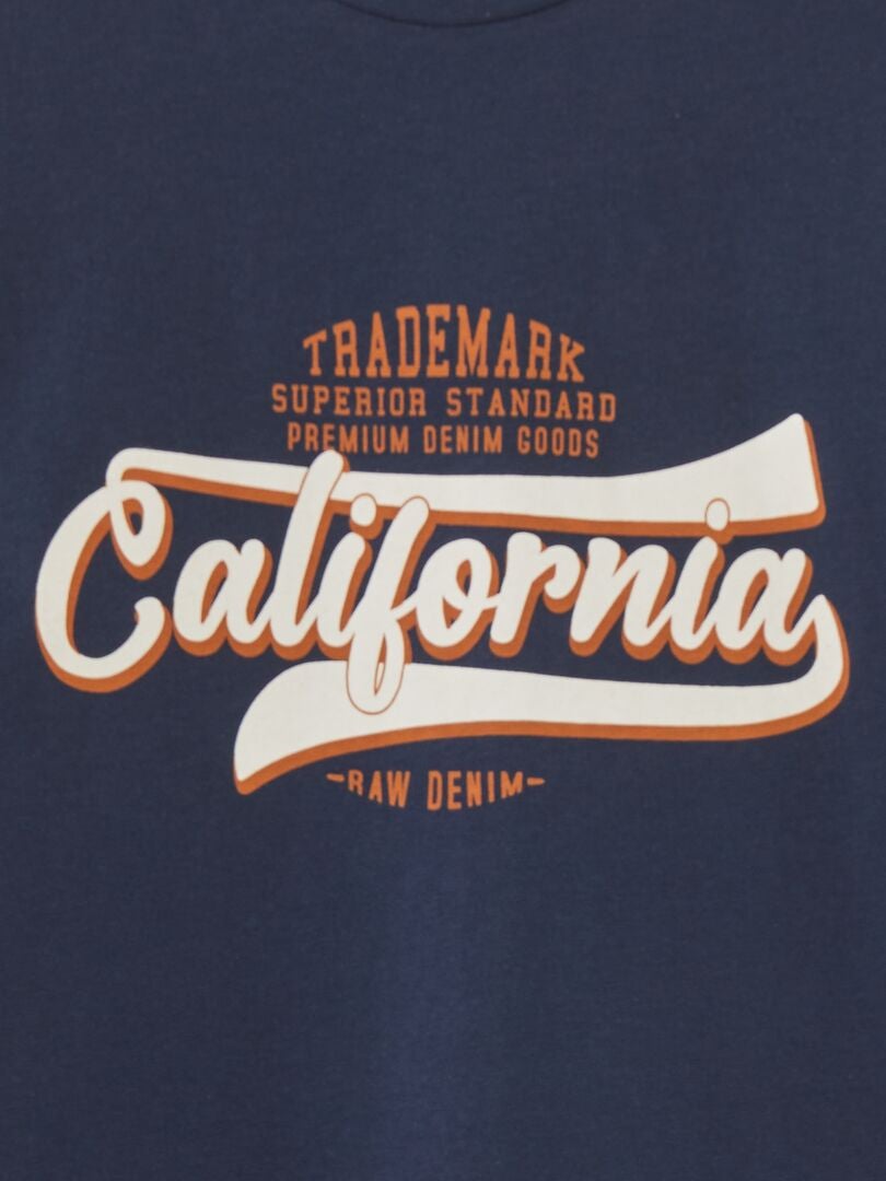 Camiseta de gola redonda 'Produkt' - AZUL