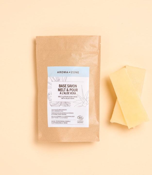 Base de jabón de glicerina para fundir y verter con aloe vera orgánico