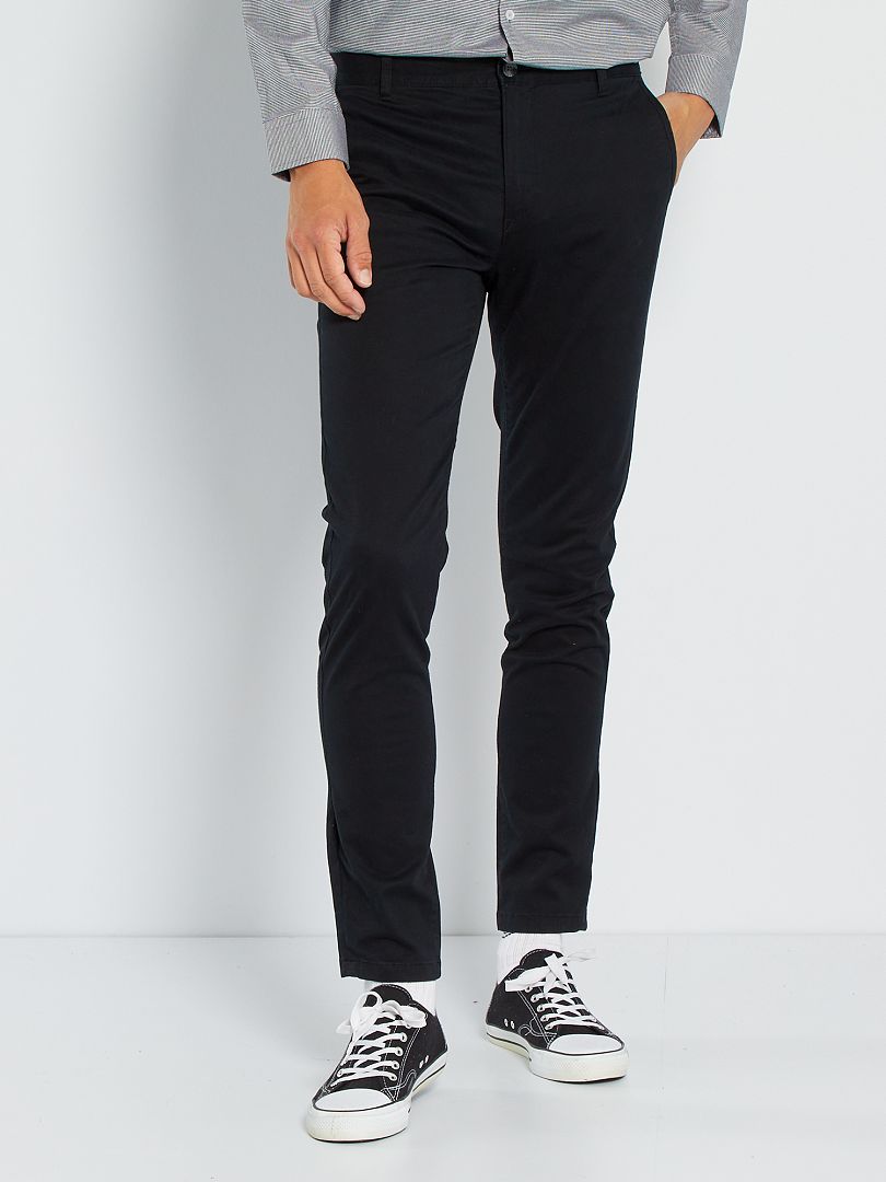 Calça chino skinny stretch - tamanho 32 - preta