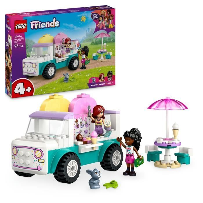 LEGO Friends 42644 Heartlake City Ice Cream Truck - Building Set for Ages 4+