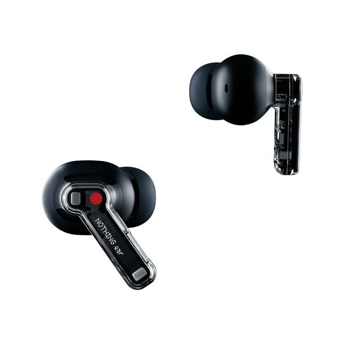 Fones de ouvido sem fio Nothing Ear (a) Bluetooth com cancelamento de ruído ativo, pretos