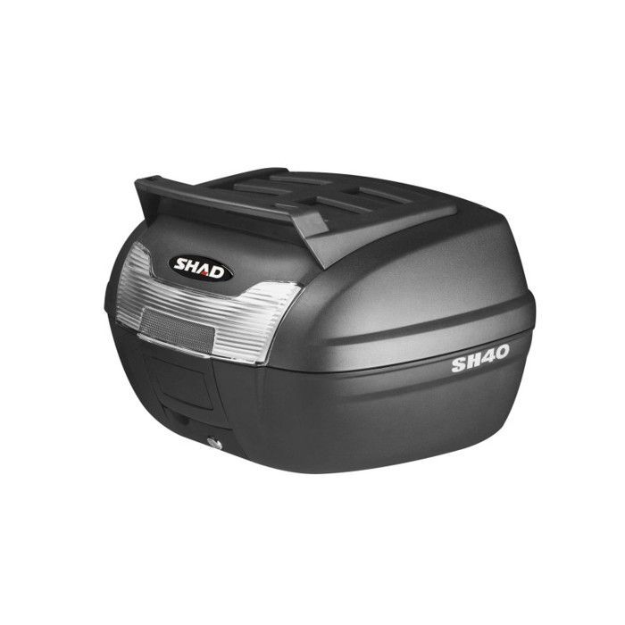 Baú traseiro para motocicleta Shad SH40 preto - 40L - com trava - Motocicleta