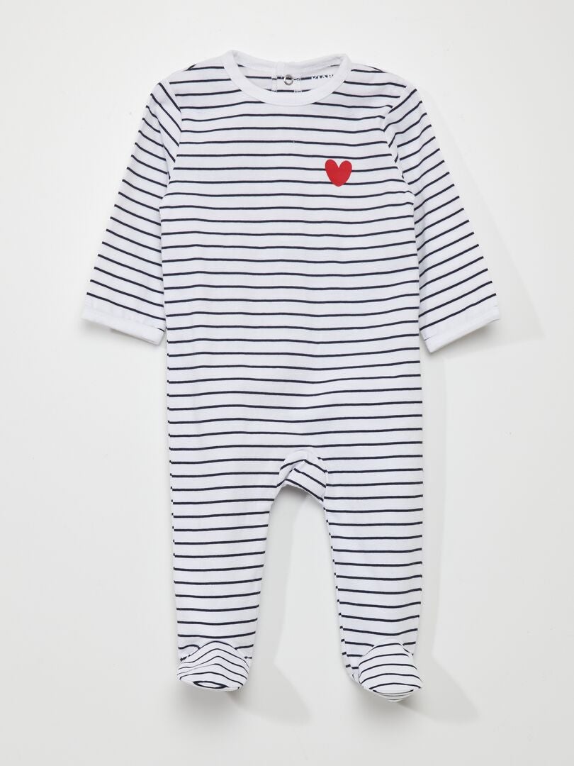 Set van 3 stuks: romper, bodysuit en slabbetje - wit