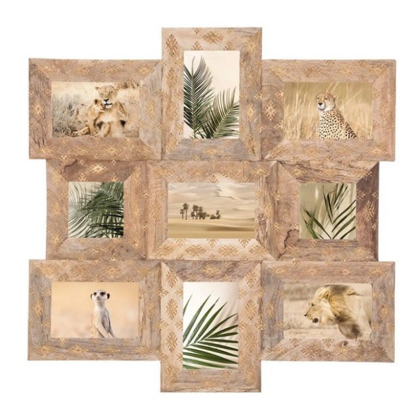 Multiramka na 9 zdjęć Africa 58x58 cm