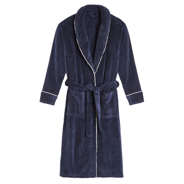 Plush bathrobe, navy